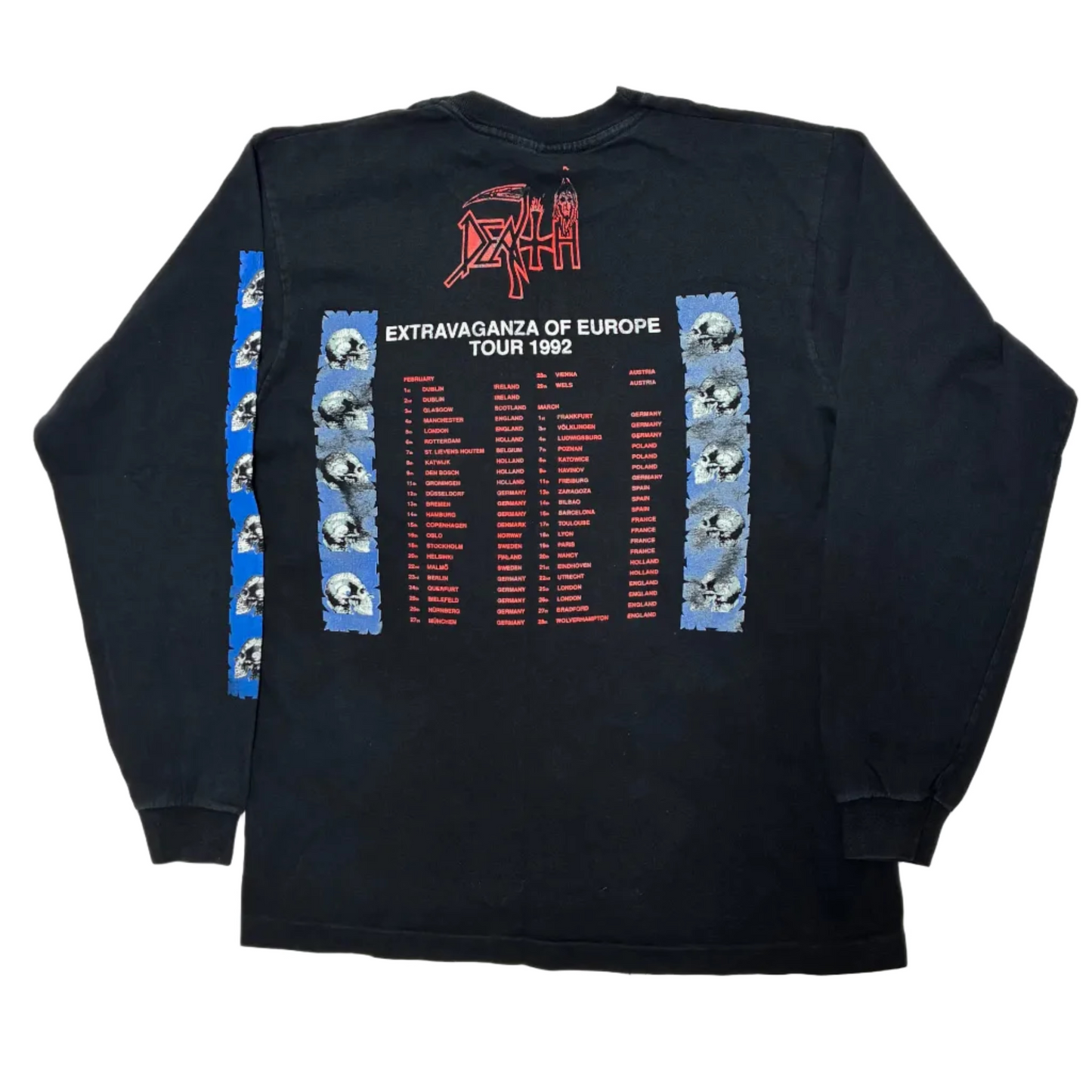 Death 1992 'Extravaganza Of Europe' T-Shirt