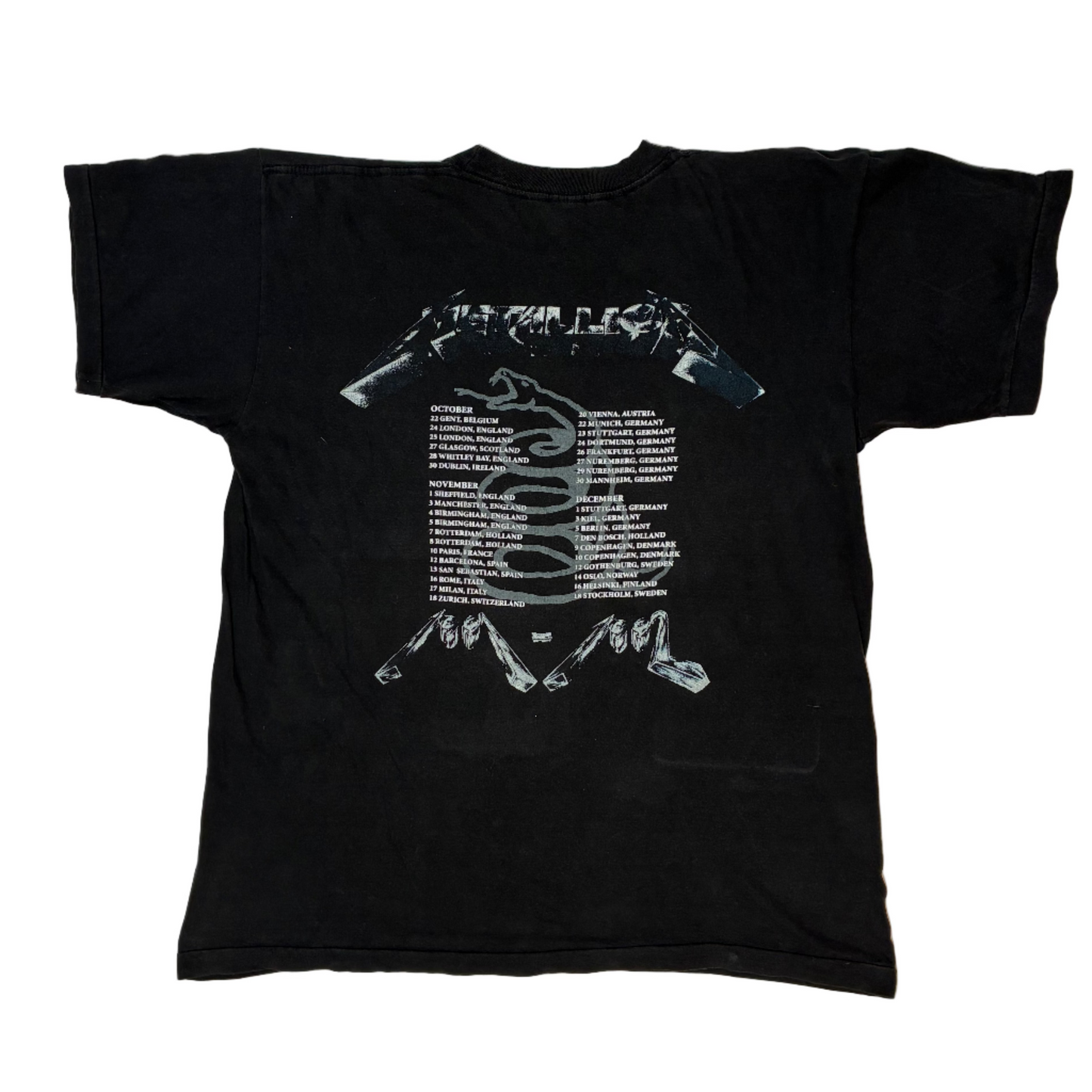 Metallica 1991 'European Tour' T-Shirt