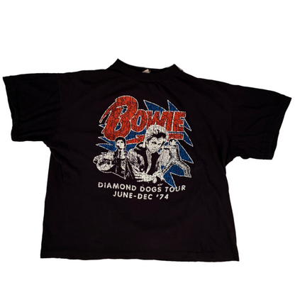 David Bowie 1974 'Diamond Dogs Tour' T-Shirt *Bootleg