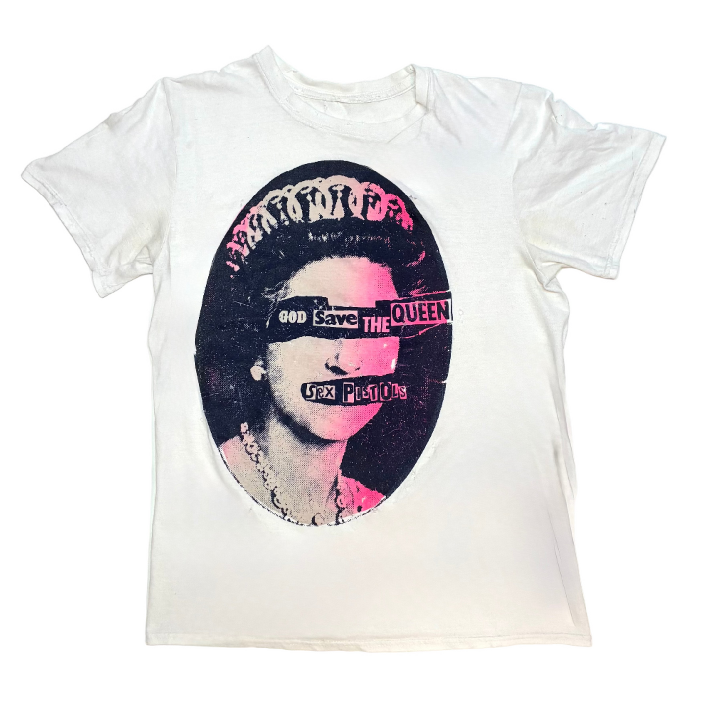 Sex Pistols 80s 'God Save the Queen' T-Shirt Thrashed*