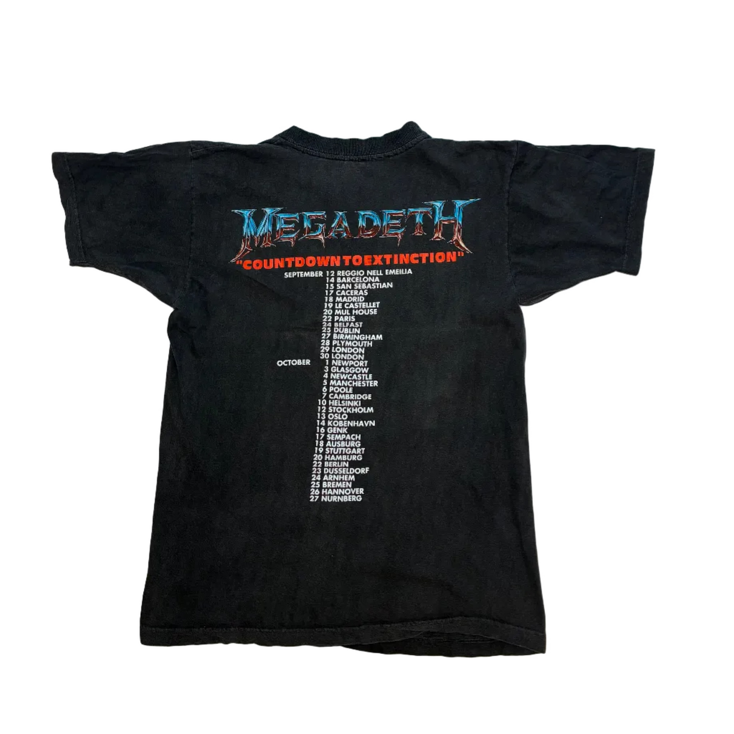 Megadeth 1992 'Countdown To Extinction Tour' T-Shirt